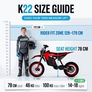 Kubbi K22 Electric Dirt Bike for Teenagers (Ages 14-18)